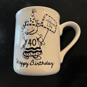 Happy Birthday Mug with Celebrate Life Design